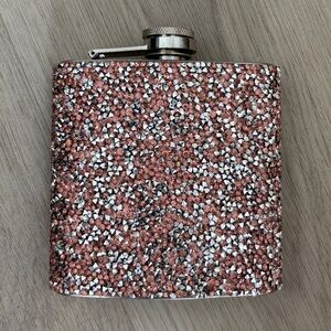 Glittery Pink and Silver Flask